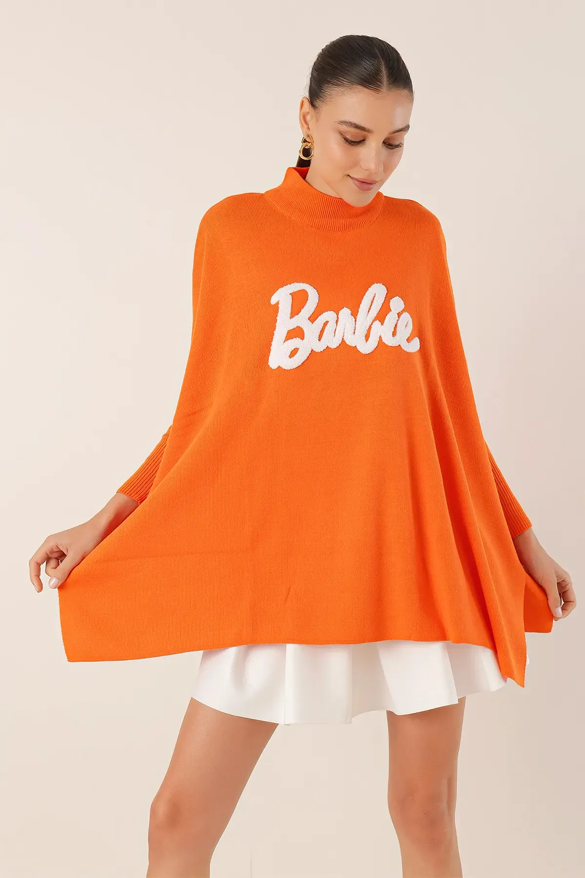 15783 Yırtmaçlı Panço Kazak - D. Turuncu