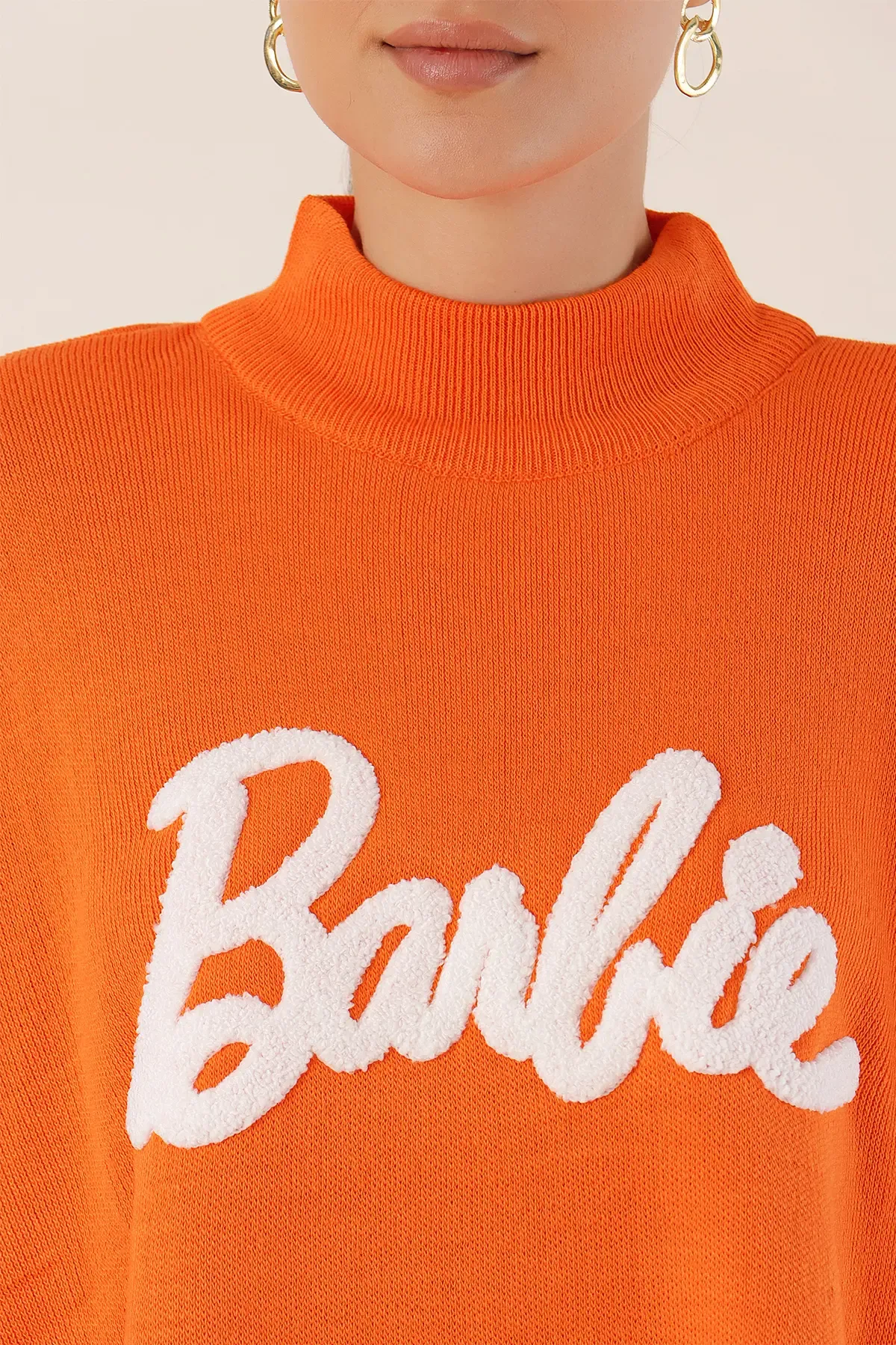 15783 Yırtmaçlı Panço Kazak - D. Turuncu