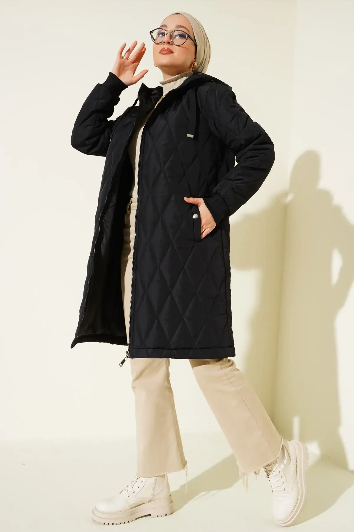 5130 Salaş Şişme Mont - Siyah