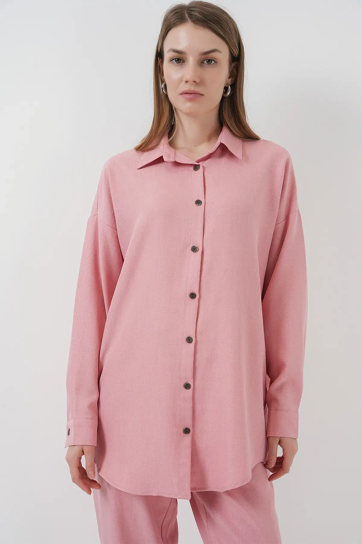 6622 Keten İkili Takım - Pudra