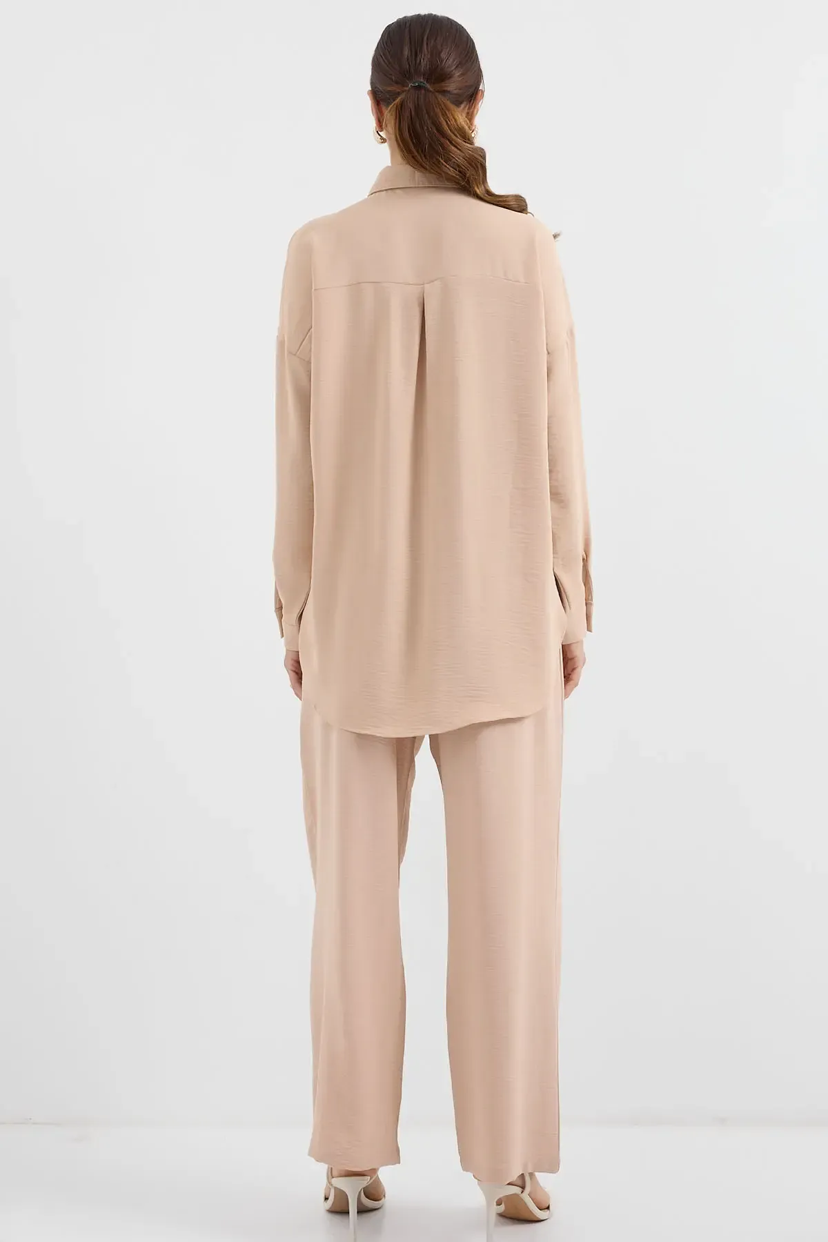 6631 Oversize Alt-Üst Takım - Bej