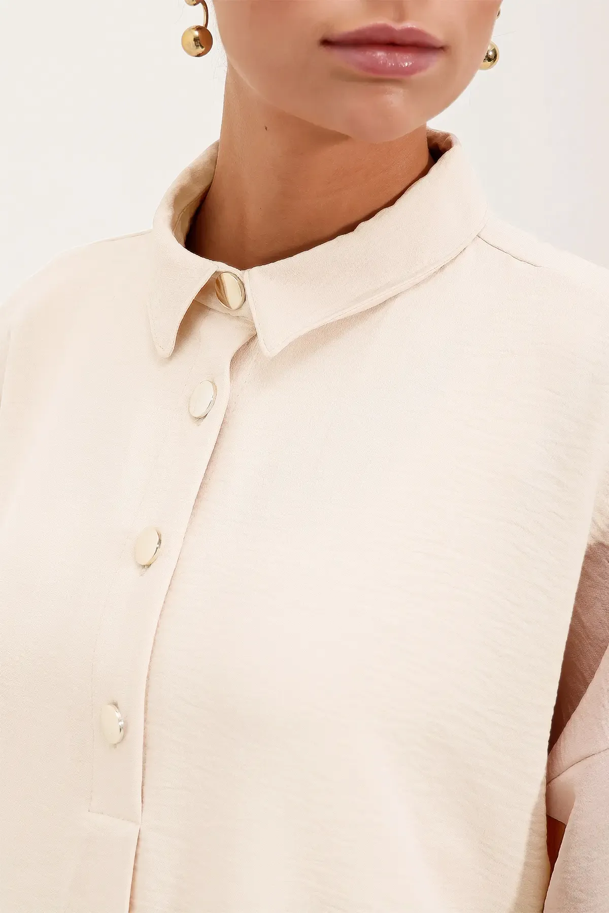 6631 Oversize Alt-Üst Takım - Ekru