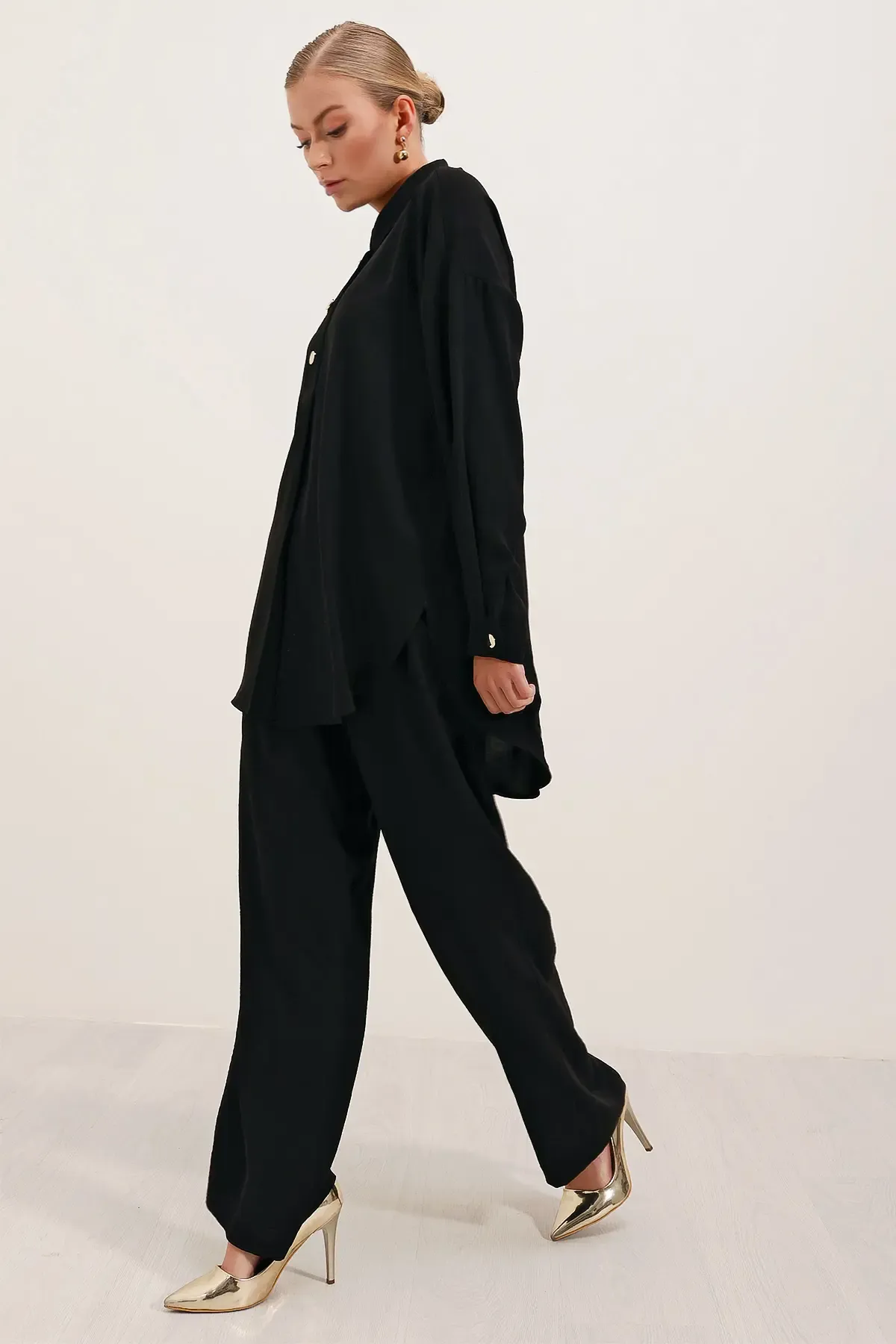 6631 Oversize Alt-Üst Takım - Siyah