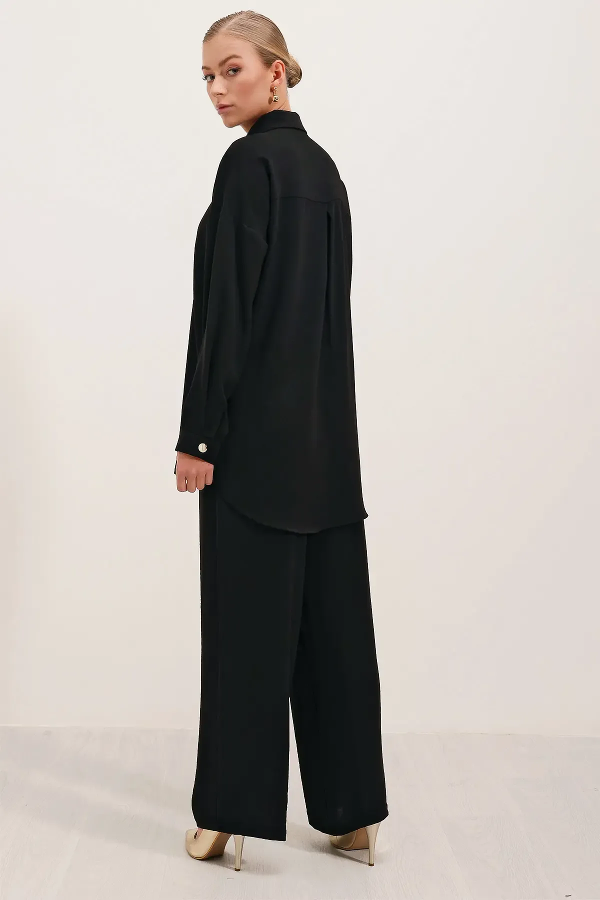 6631 Oversize Alt-Üst Takım - Siyah