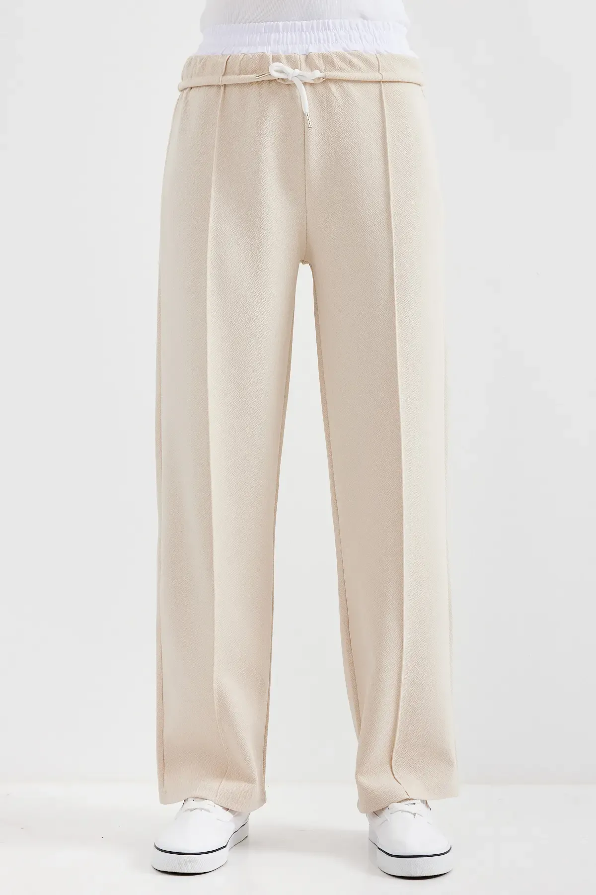 6662 Çımalı Pantolon - Krem