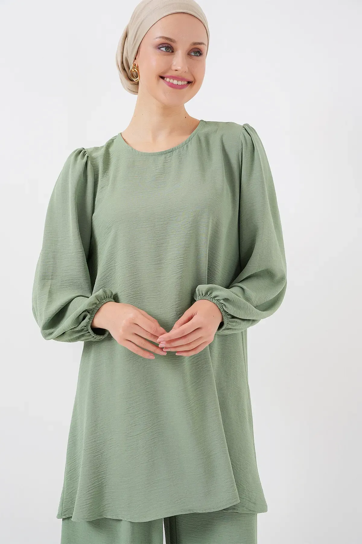 Ayrobin Tunik Pantolon Alt Üst Takım 6712 - Çağla