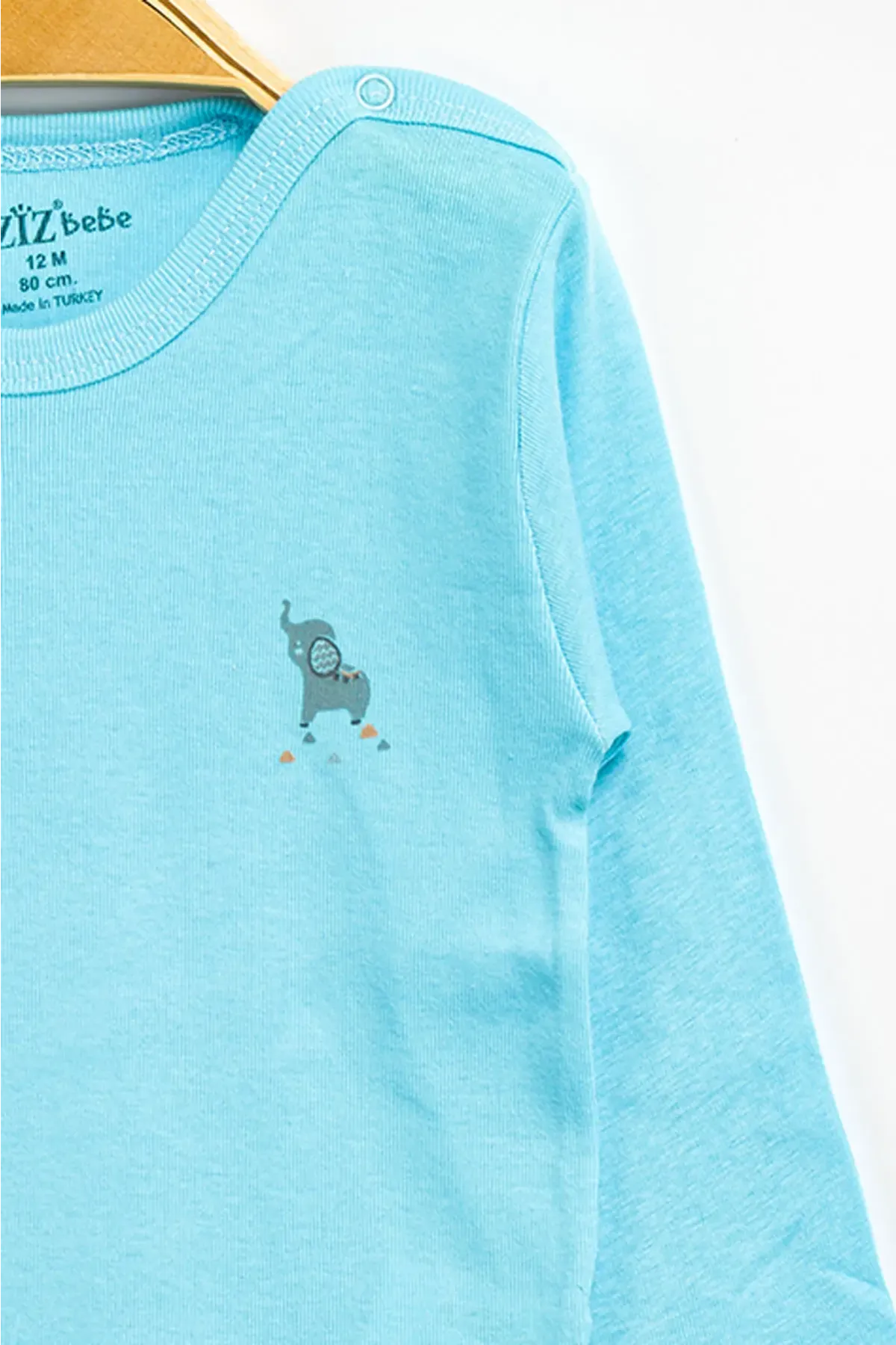 Aziz Bebe Erkek Kız Bebek Çıtçıtlı % 100 Pamuk Body & Zıbın 0 Ay - 12 Ay