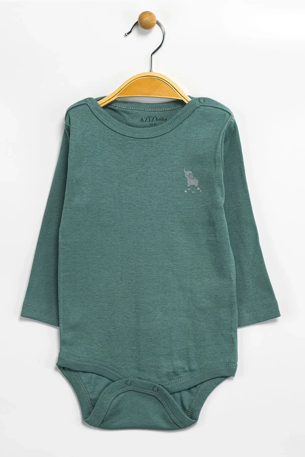 Aziz Bebe Erkek Kız Bebek Çıtçıtlı % 100 Pamuk Body & Zıbın 12 Ay - 36 Ay