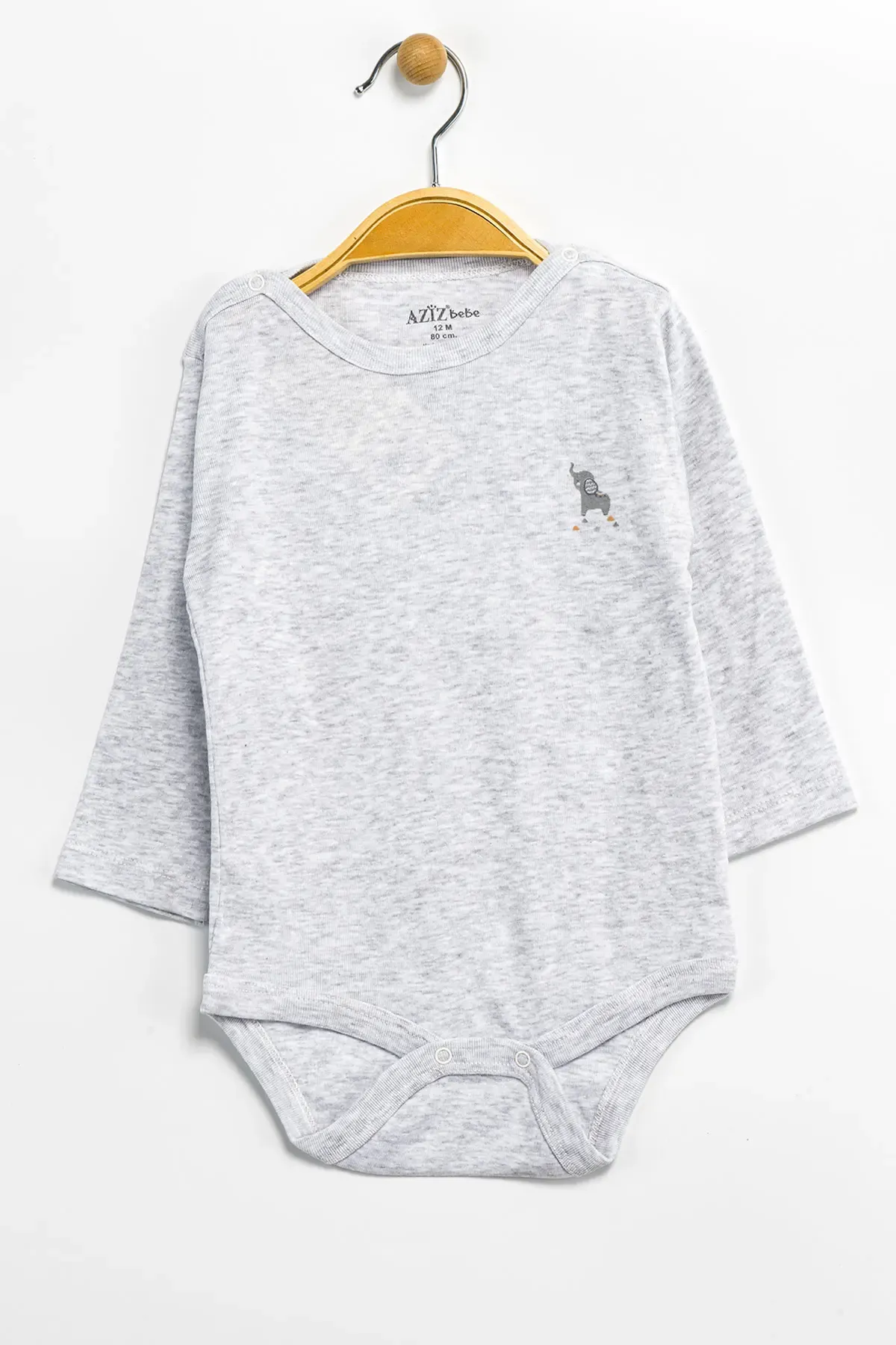 Aziz Bebe Erkek Kız Bebek Çıtçıtlı % 100 Pamuk Body & Zıbın 12 Ay - 36 Ay
