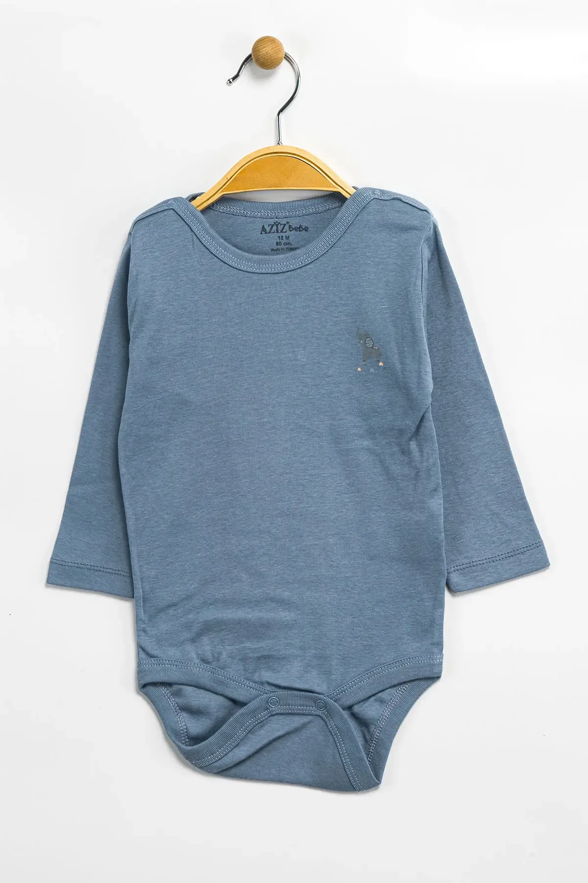 Aziz Bebe Erkek Kız Bebek Çıtçıtlı % 100 Pamuk Body & Zıbın 12 Ay - 36 Ay