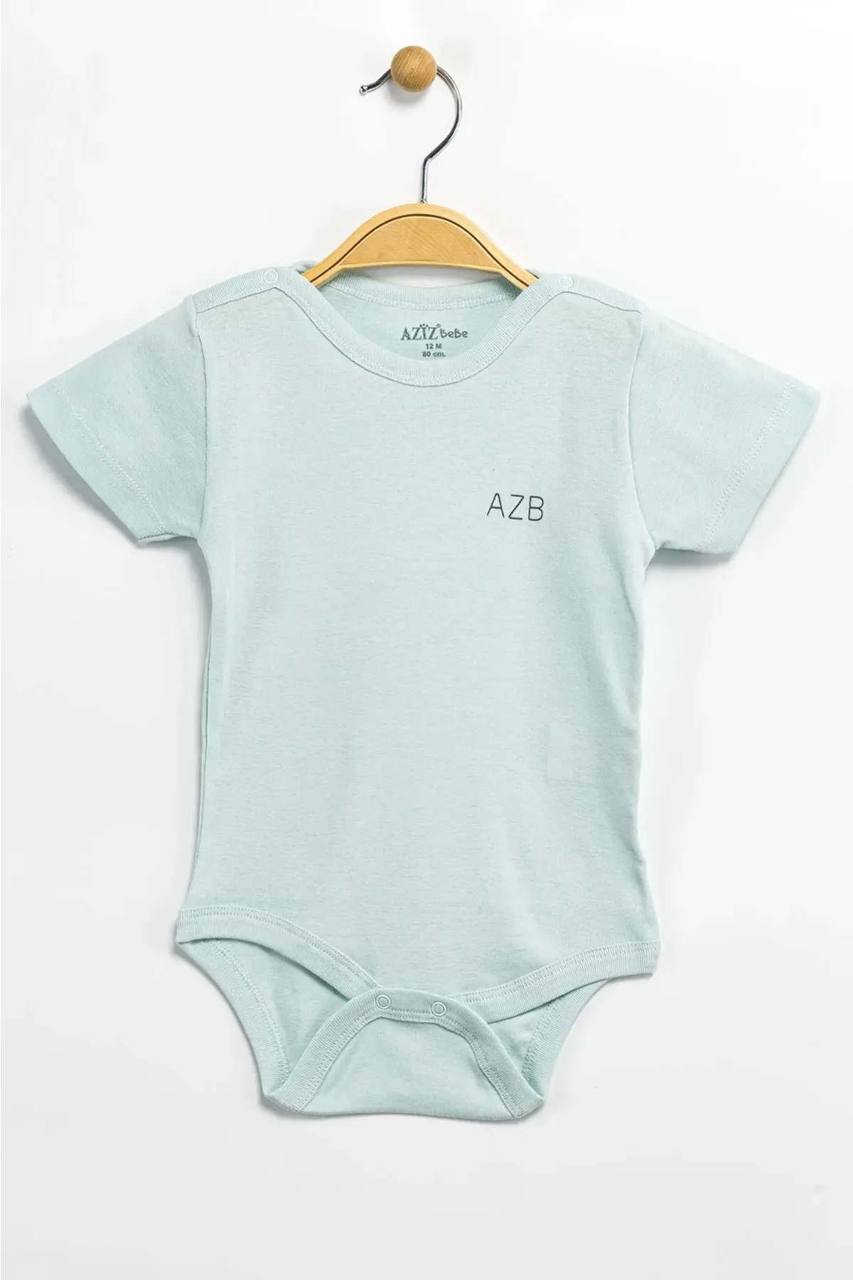 Aziz Bebe Erkek Kız Bebek Çıtçıtlı % 100 Pamuk Body & Zıbın