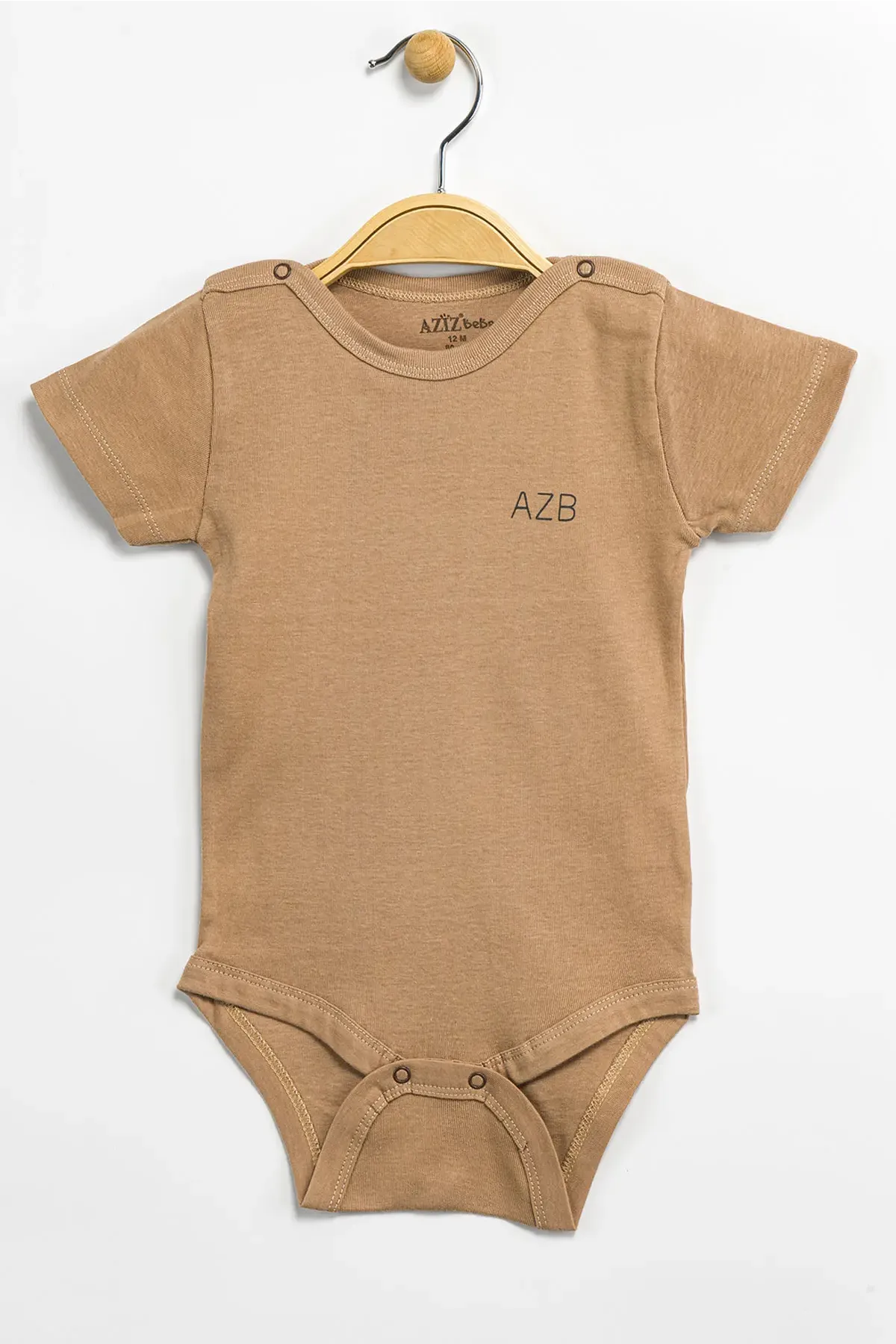 Aziz Bebe Erkek Kız Bebek Çıtçıtlı % 100 Pamuk Body & Zıbın