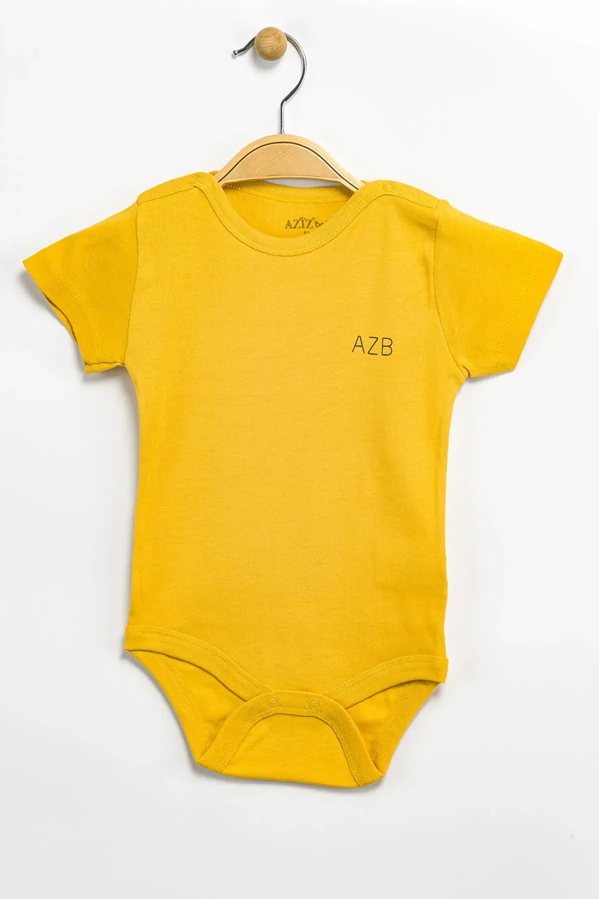 Aziz Bebe Erkek Kız Bebek Çıtçıtlı % 100 Pamuk Body & Zıbın