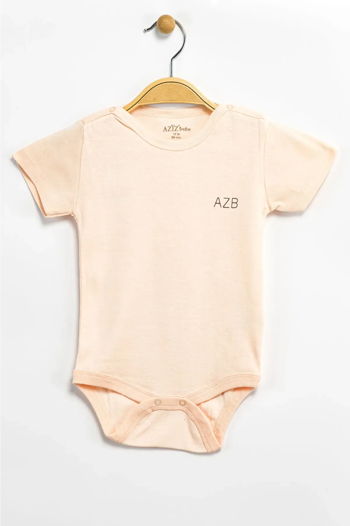 Aziz Bebe Erkek Kız Bebek Çıtçıtlı % 100 Pamuk Body & Zıbın