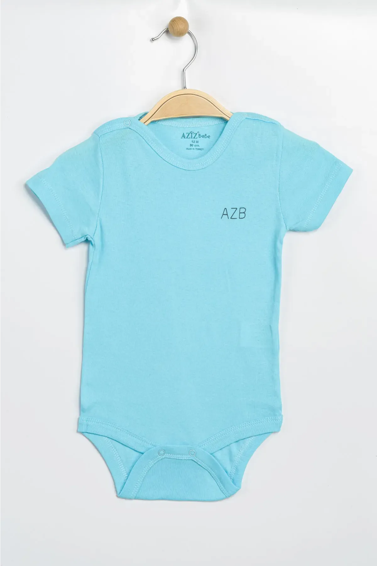 Aziz Bebe Erkek Kız Bebek Çıtçıtlı % 100 Pamuk Body & Zıbın