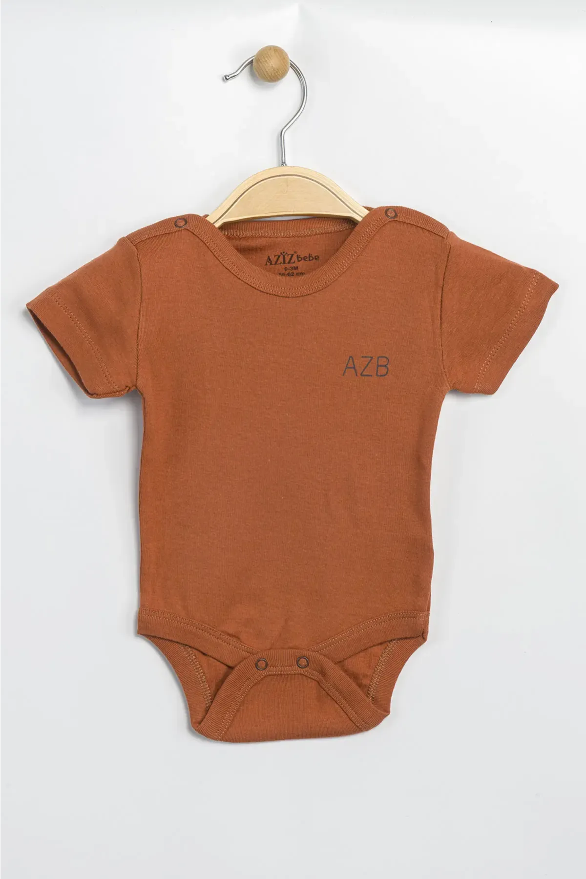Aziz Bebe Erkek Kız Bebek Çıtçıtlı % 100 Pamuk Body & Zıbın