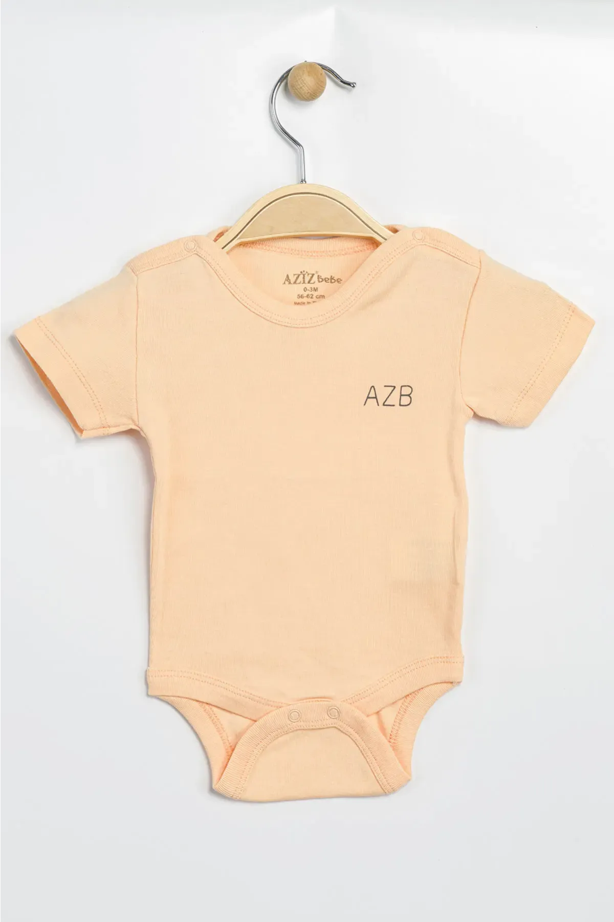 Aziz Bebe Erkek Kız Bebek Çıtçıtlı % 100 Pamuk Body & Zıbın