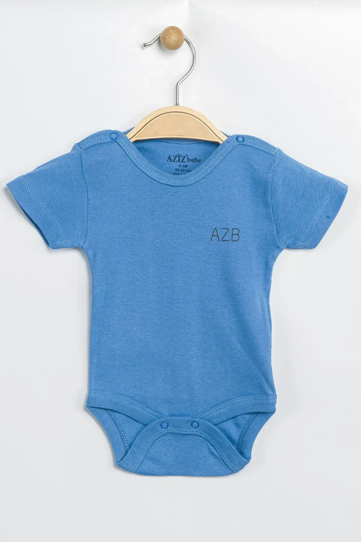 Aziz Bebe Erkek Kız Bebek Çıtçıtlı % 100 Pamuk Body & Zıbın
