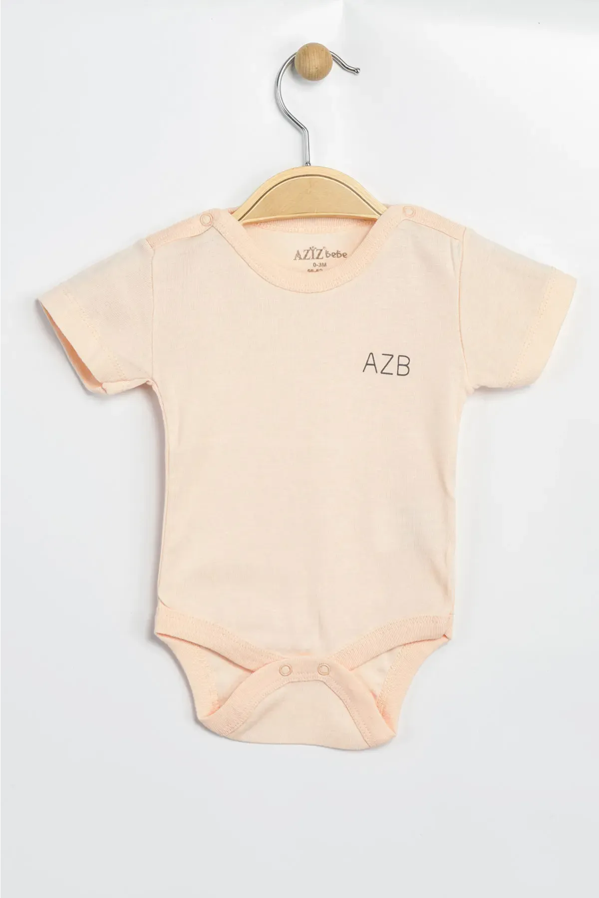 Aziz Bebe Erkek Kız Bebek Çıtçıtlı % 100 Pamuk Body & Zıbın