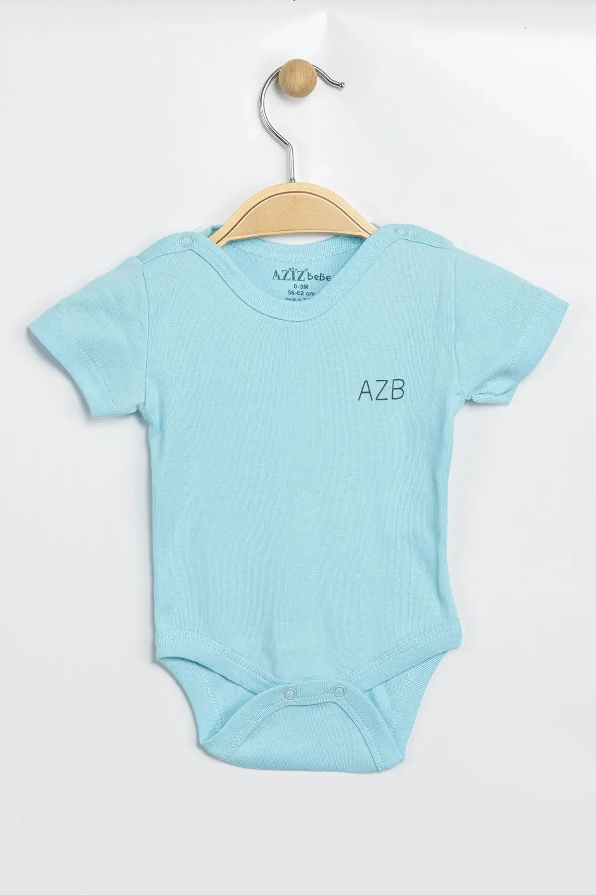 Aziz Bebe Erkek Kız Bebek Çıtçıtlı % 100 Pamuk Body & Zıbın