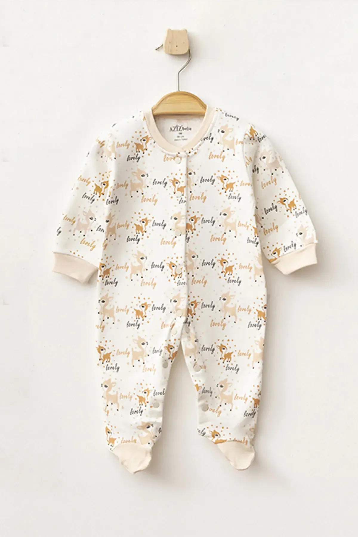 Aziz Bebe Kız Bebek Animal Desenli % 100 Pamuk 10  Lu Hastane Çıkış Seti 0 Ay - 3 Ay