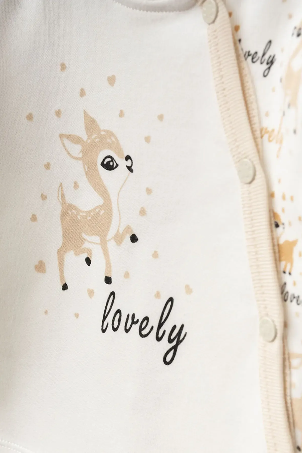 Aziz Bebe Kız Bebek Animal Desenli % 100 Pamuk 10  Lu Hastane Çıkış Seti 0 Ay - 3 Ay