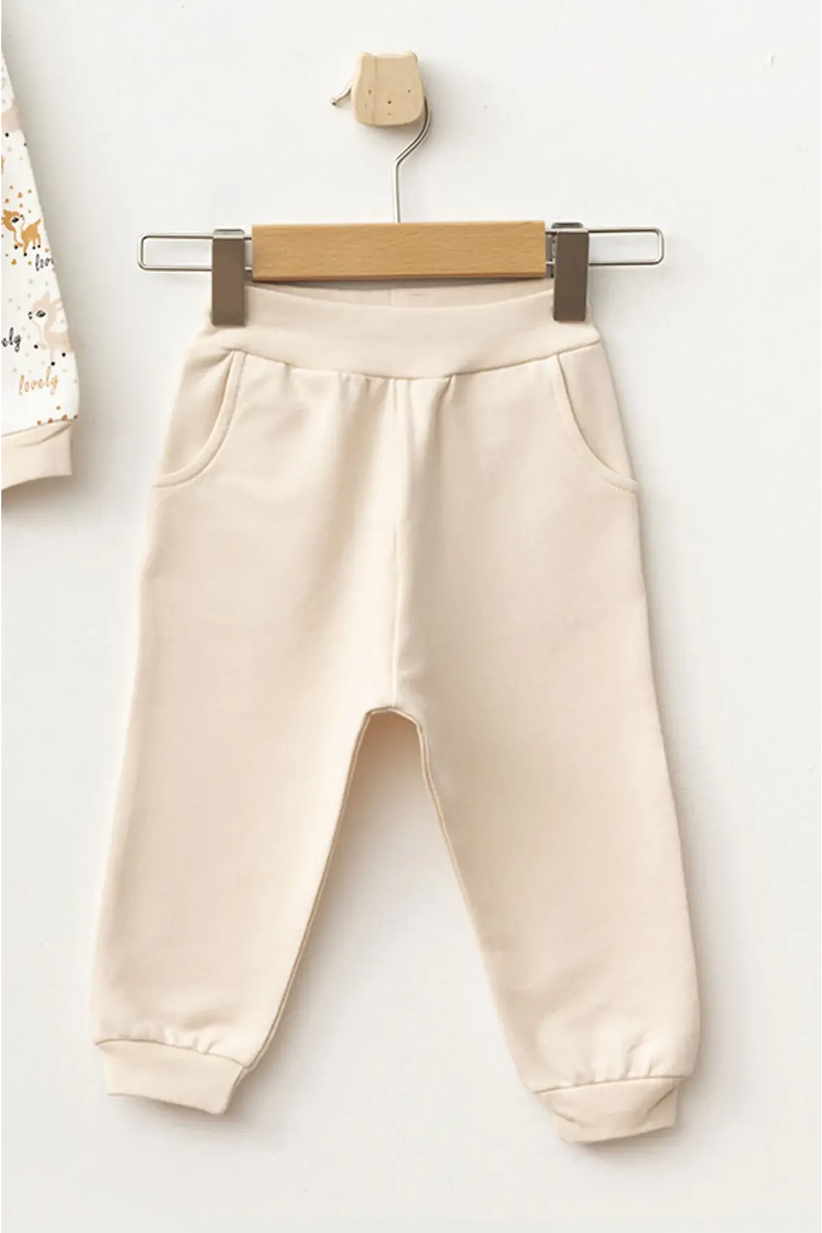 Aziz Bebe Kız Bebek Animal Desenli Sweatshirt Pantolon 2  li Alt Üst Bebek Takımı 3 Ay - 36 Ay