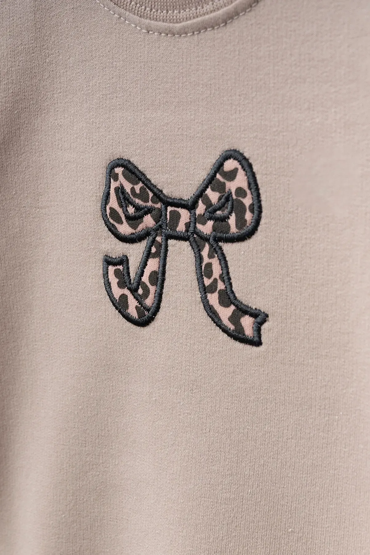 Aziz Bebe Kız Bebek Nakışlı Sweatshirt Pantolon 2 li Alt Üst Bebek Takımı 3 Ay-36 Ay