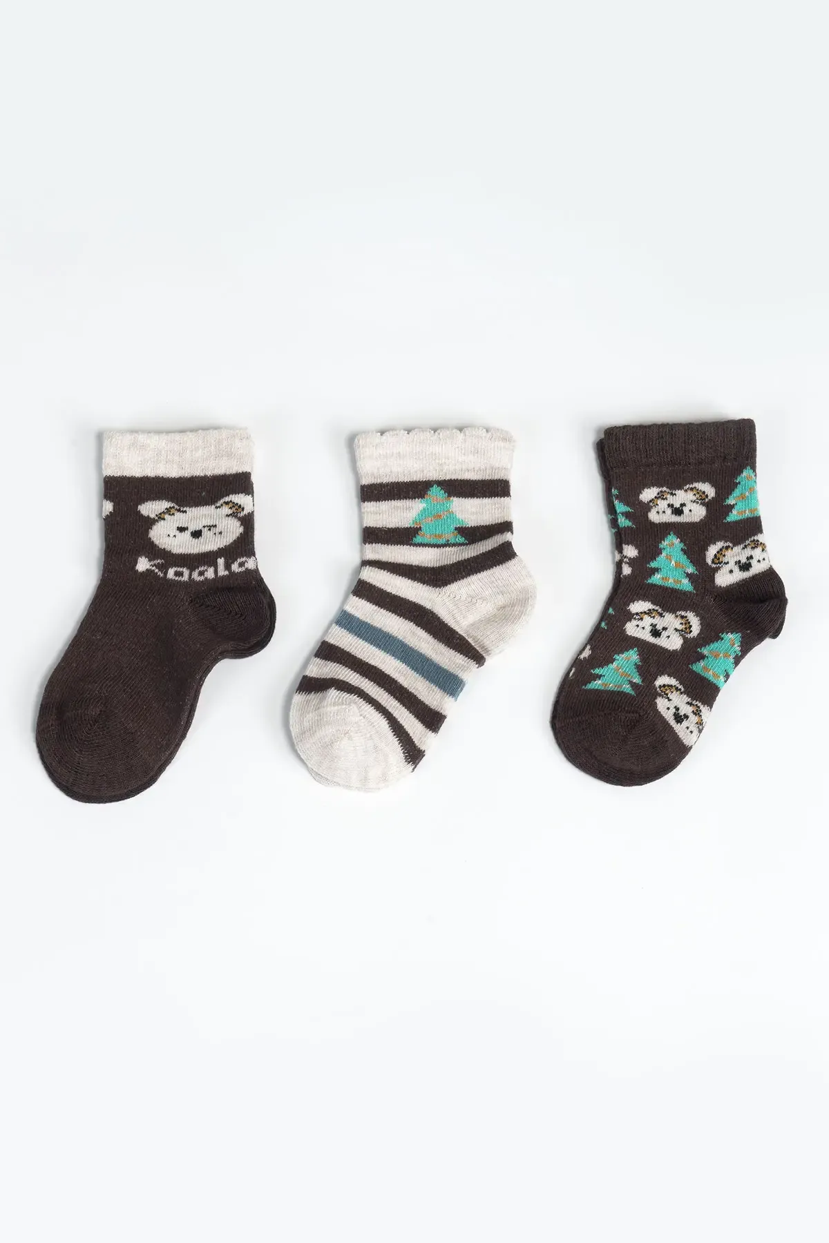 Erkek Bebek Basic Dikişsiz 3  lü Soket Çorap 0 Ay - 36 Ay