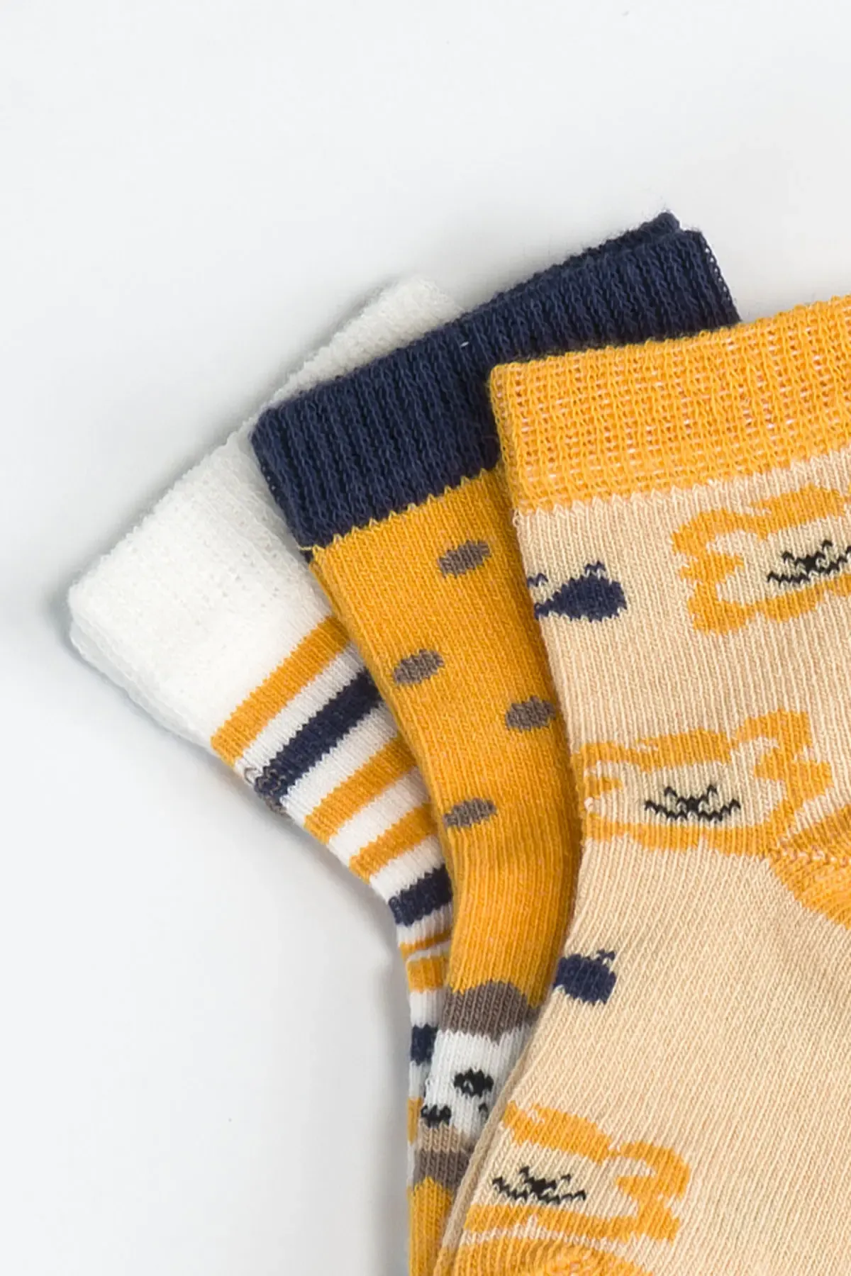 Erkek Bebek Basic Dikişsiz 3  lü Soket Çorap 0 Ay - 36 Ay