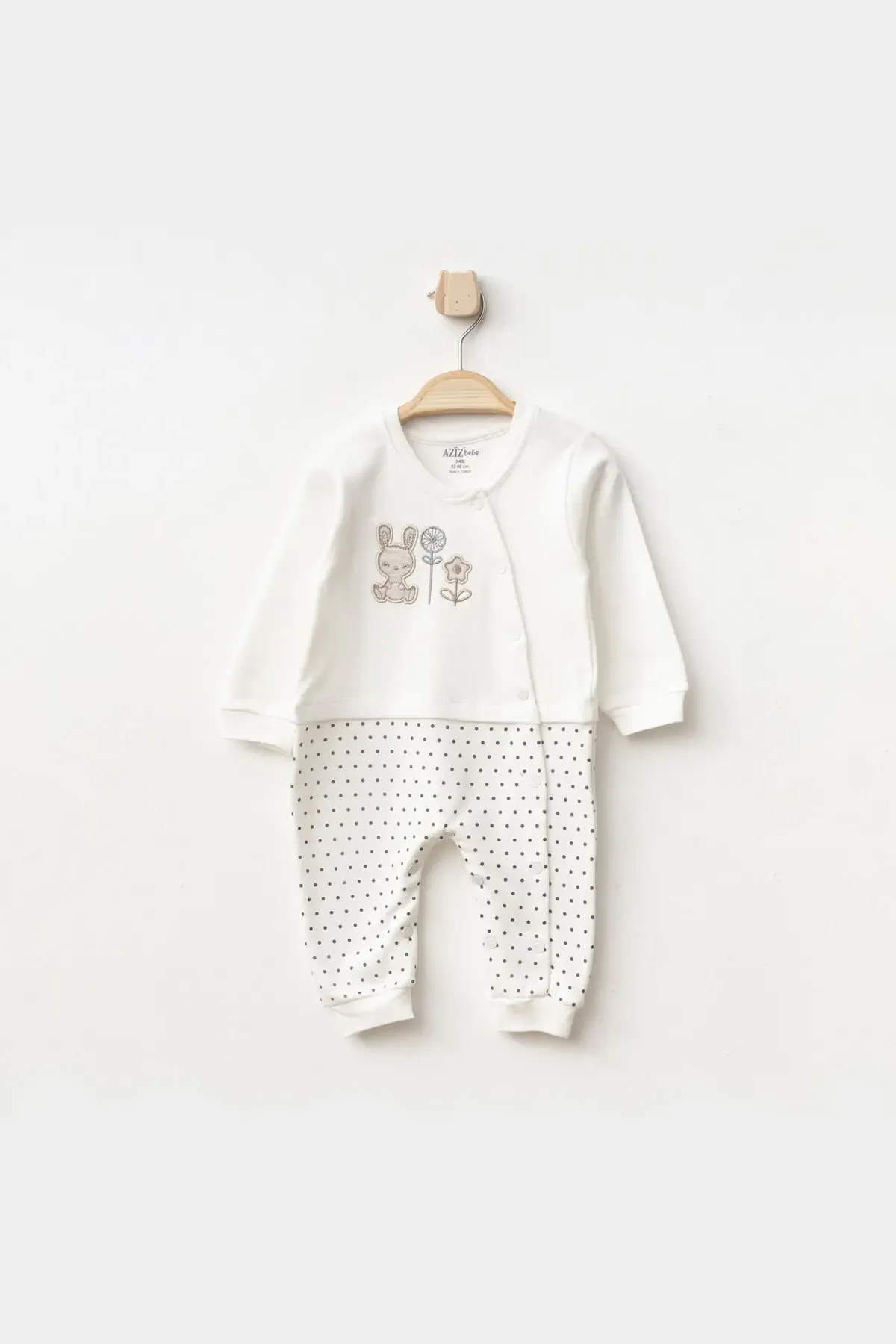 Erkek Bebek Hayvan Nakışlı Çıtçıtlı Tulum 0 Ay - 6 Ay