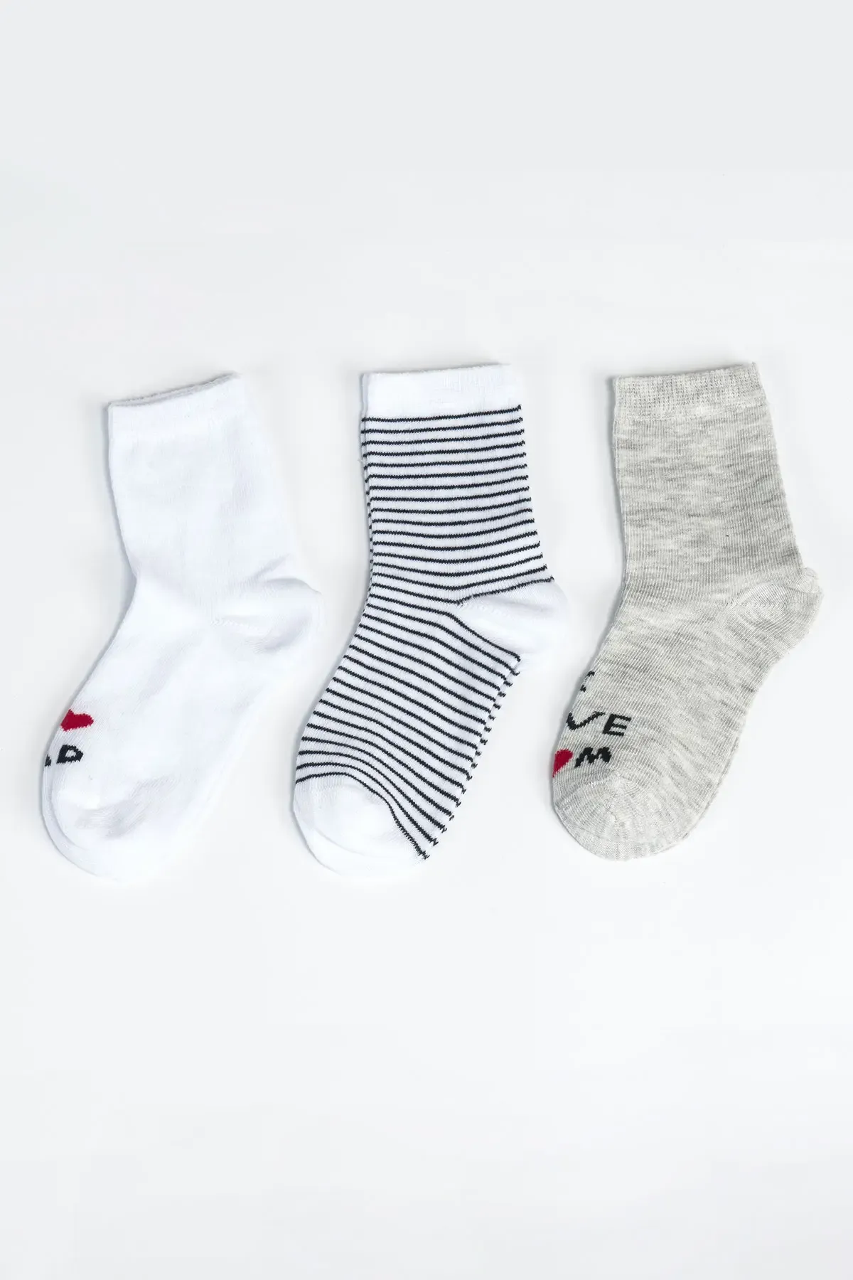 Erkek Çocuk Dikişsiz 3  lü Soket Çorap 3 Yaş - 6 yaş