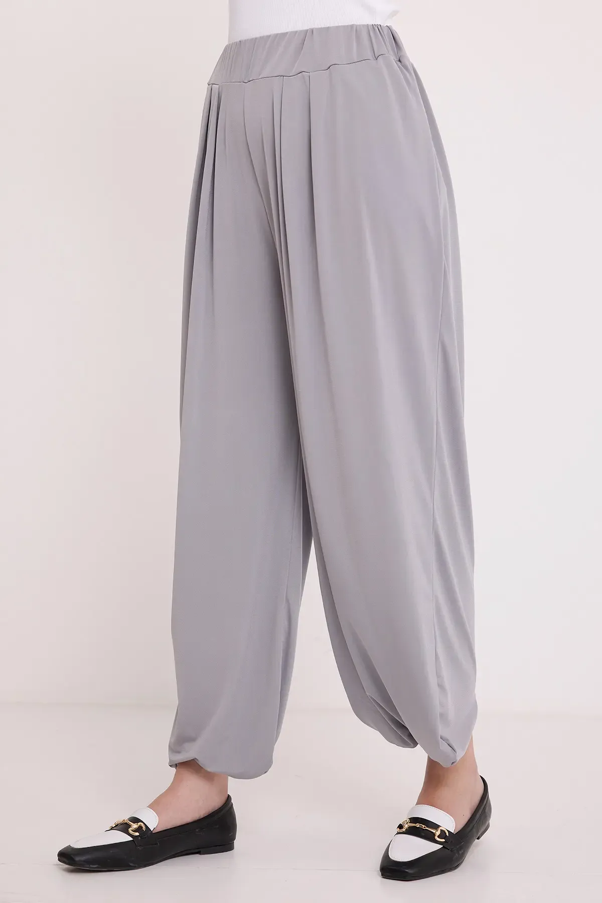 Kadın Gri Şalvar Pantolon 6659