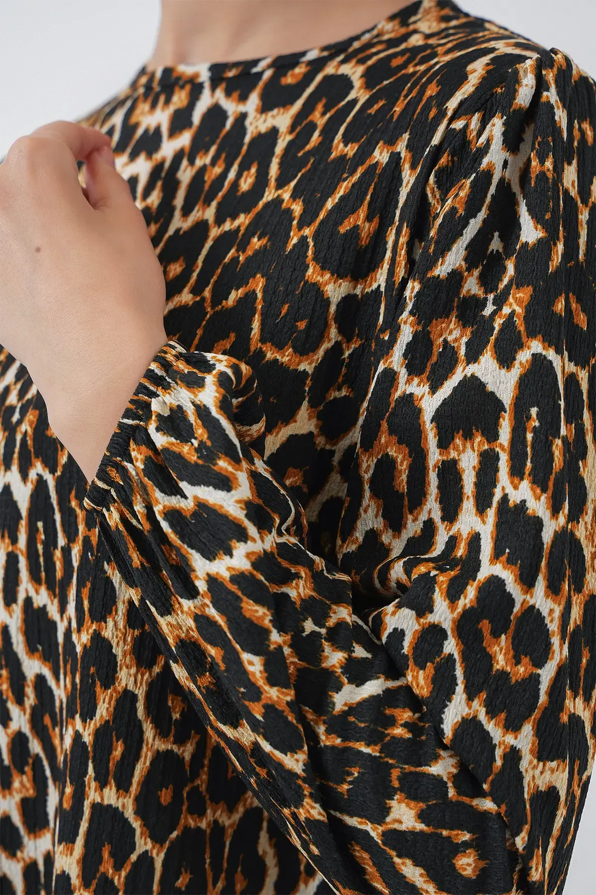 Kadın Leopar Tunik Pantolon Alt Üst Takım 6663