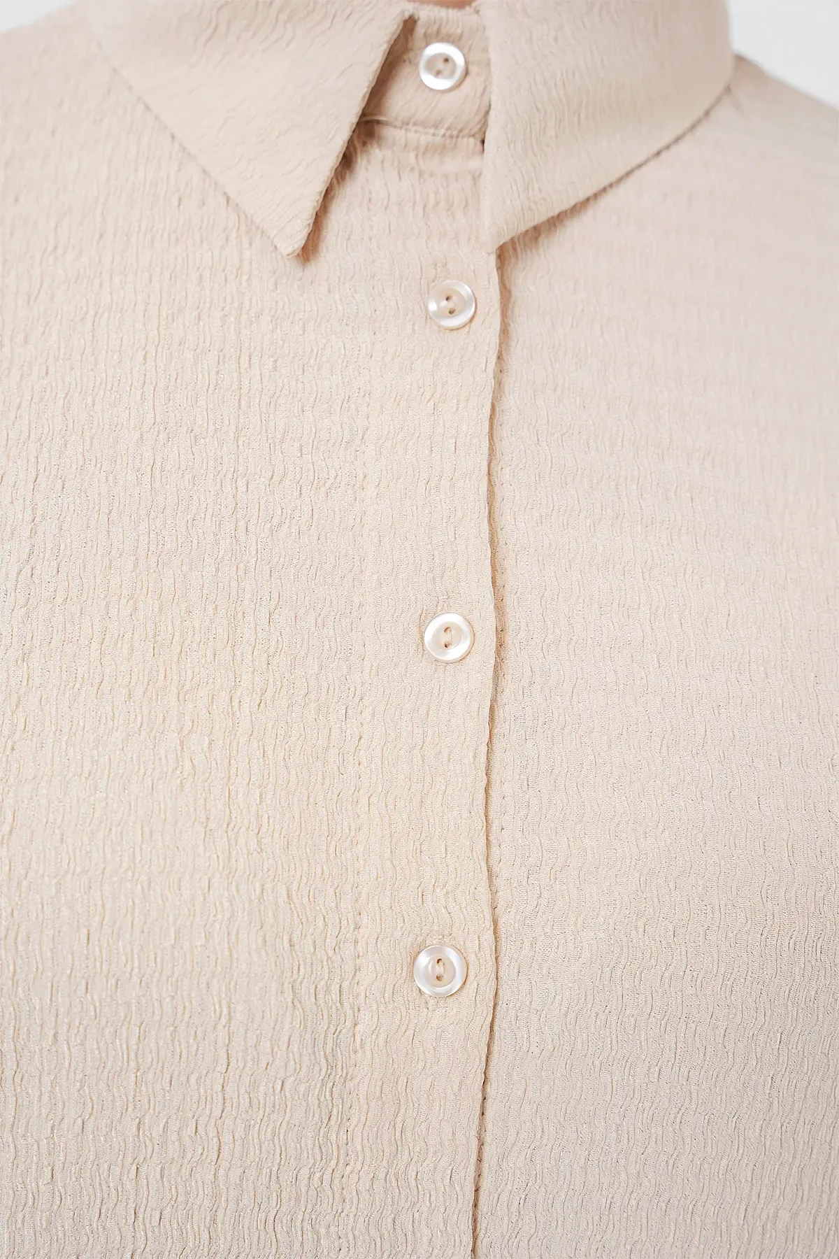 Kadın Örme Tesettür Alt Üst Takım 6711 - Krem