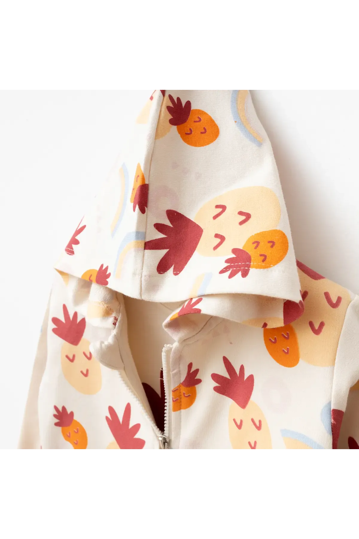 Kız Bebek Ananas Desenli Sweatshirt Pantolon T-shirt 3 lü Alt Üst Bebek Takımı 3Ay - 36Ay