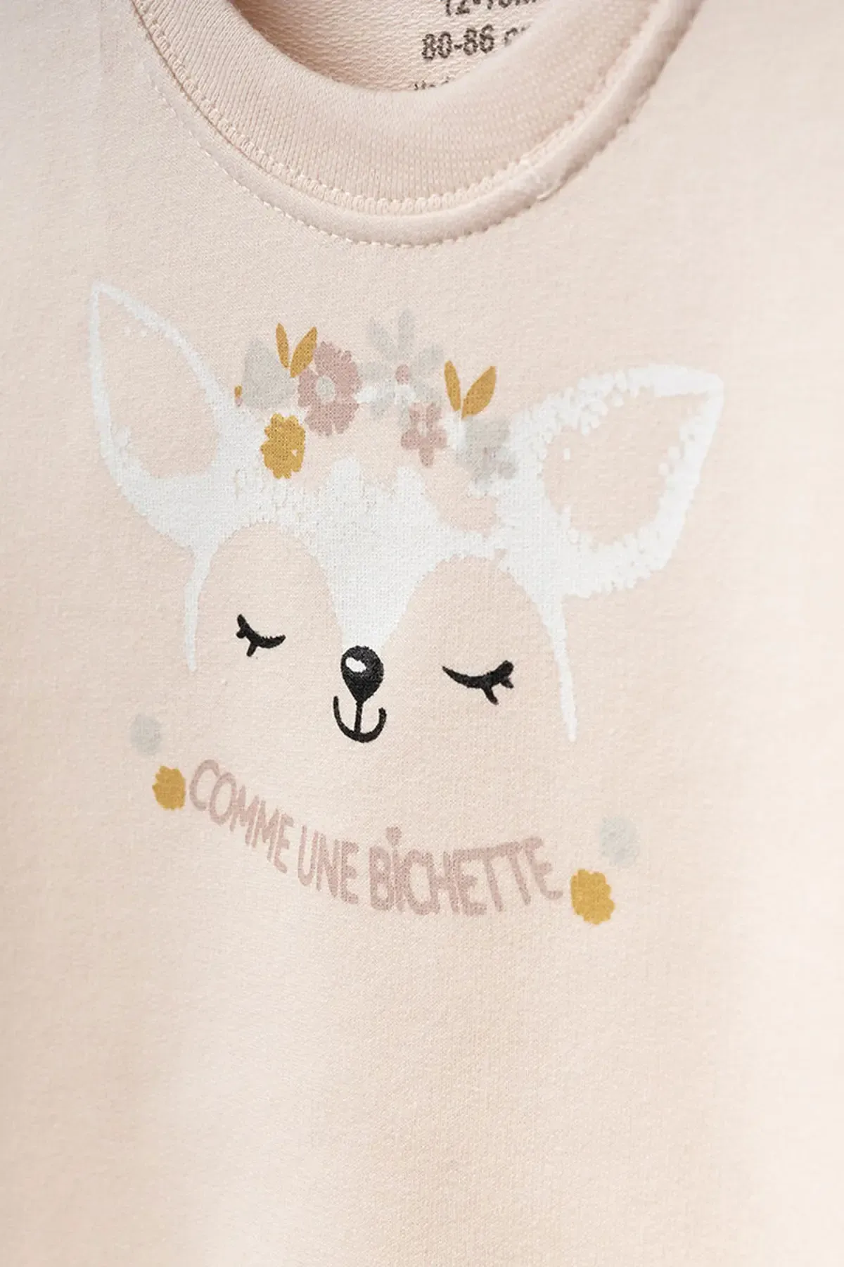 Kız Bebek Animal Desenli Sweatshirt Pantolon 2  li Alt Üst Bebek Takımı 3 Ay-36 Ay