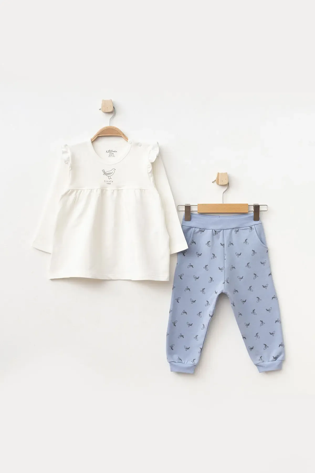 Kız Bebek Animal Desenli Sweatshirt Pantolon 2  li Alt Üst Bebek Takımı 3 Ay-36 Ay