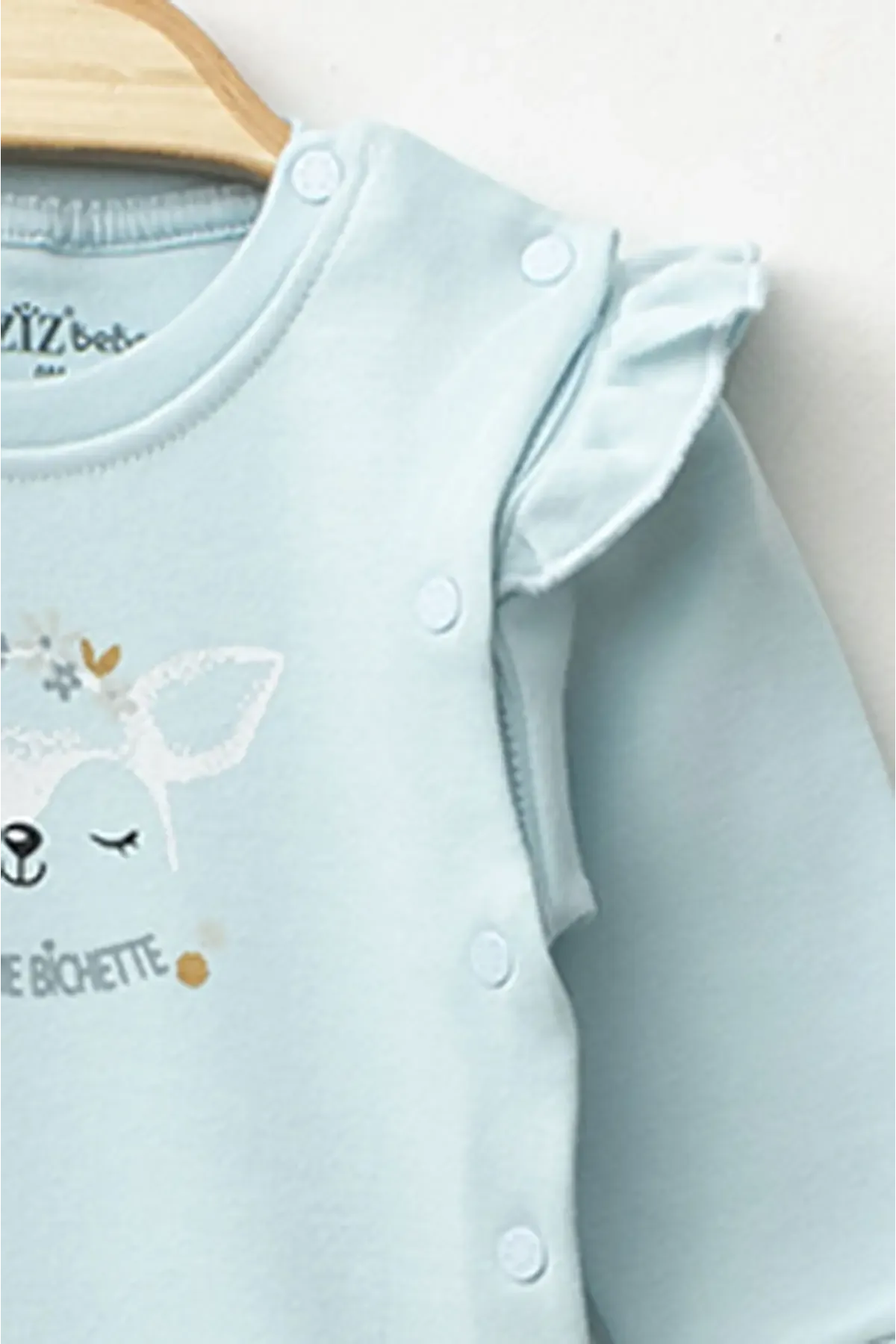 Kız Bebek Animal Desenli Zıbın Pantolon Bere 3 lü Alt Üst Bebek Takımı 0 Ay-6 Ay