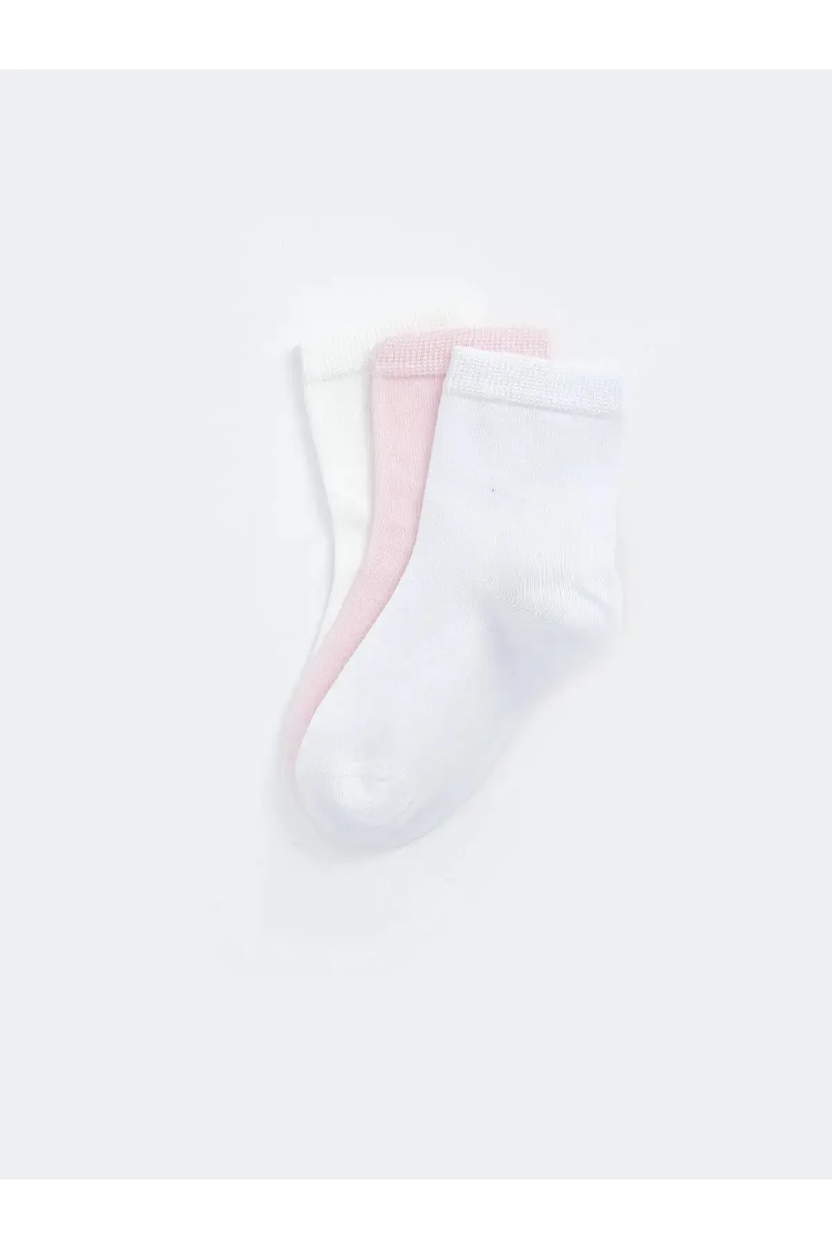 Kız Bebek Basic Dikişsiz 3  lü Soket Çorap 0 Ay - 36 Ay