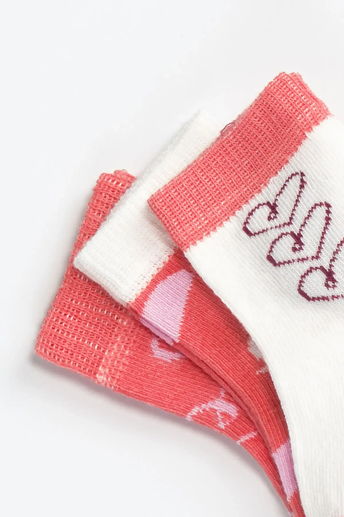 Kız Bebek Basic Dikişsiz 3  lü Soket Çorap 0 Ay - 36 Ay