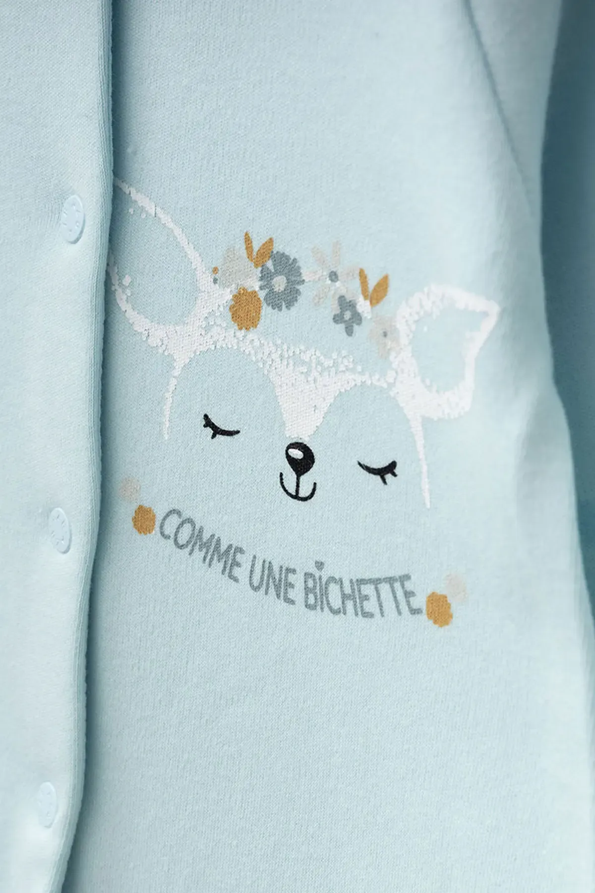 Kız Bebek Çıtçıtlı Desenli Patikli Tulum 0 Ay 6 Ay