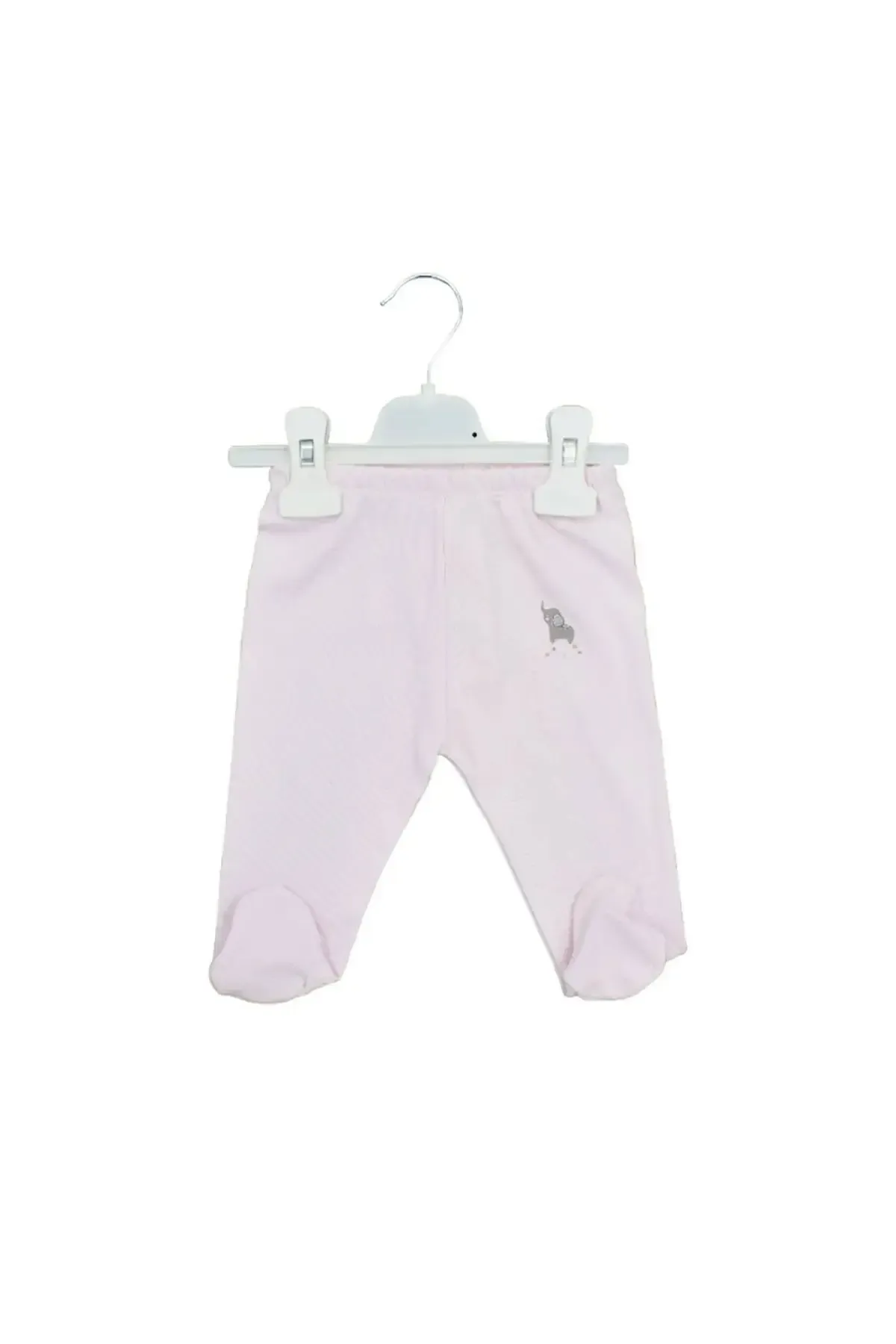 Unisex Fil Desenli Beli Lastikli Patikli Bebek Pantolonu 0 Ay - 12 Ay