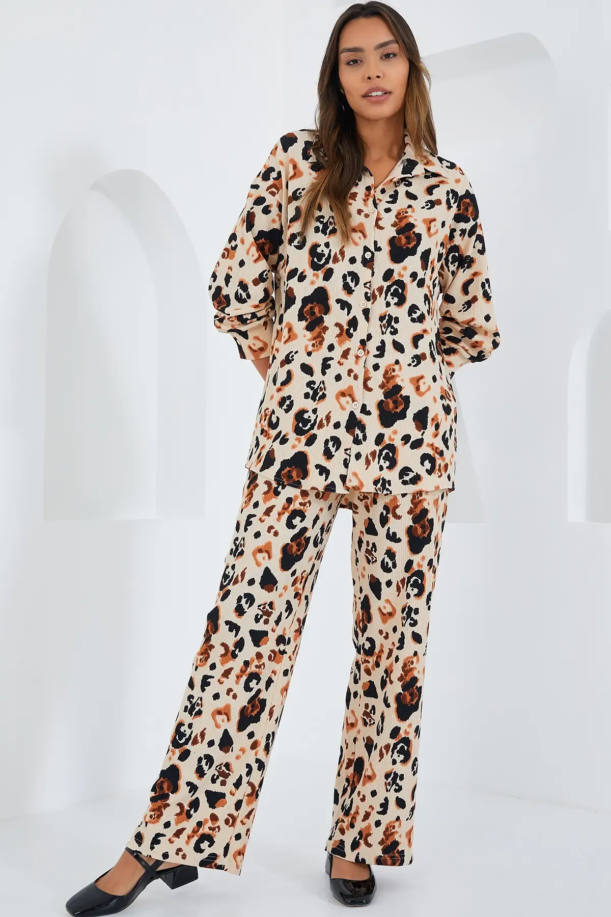 5858 Örme İkili Takım - D.Krem