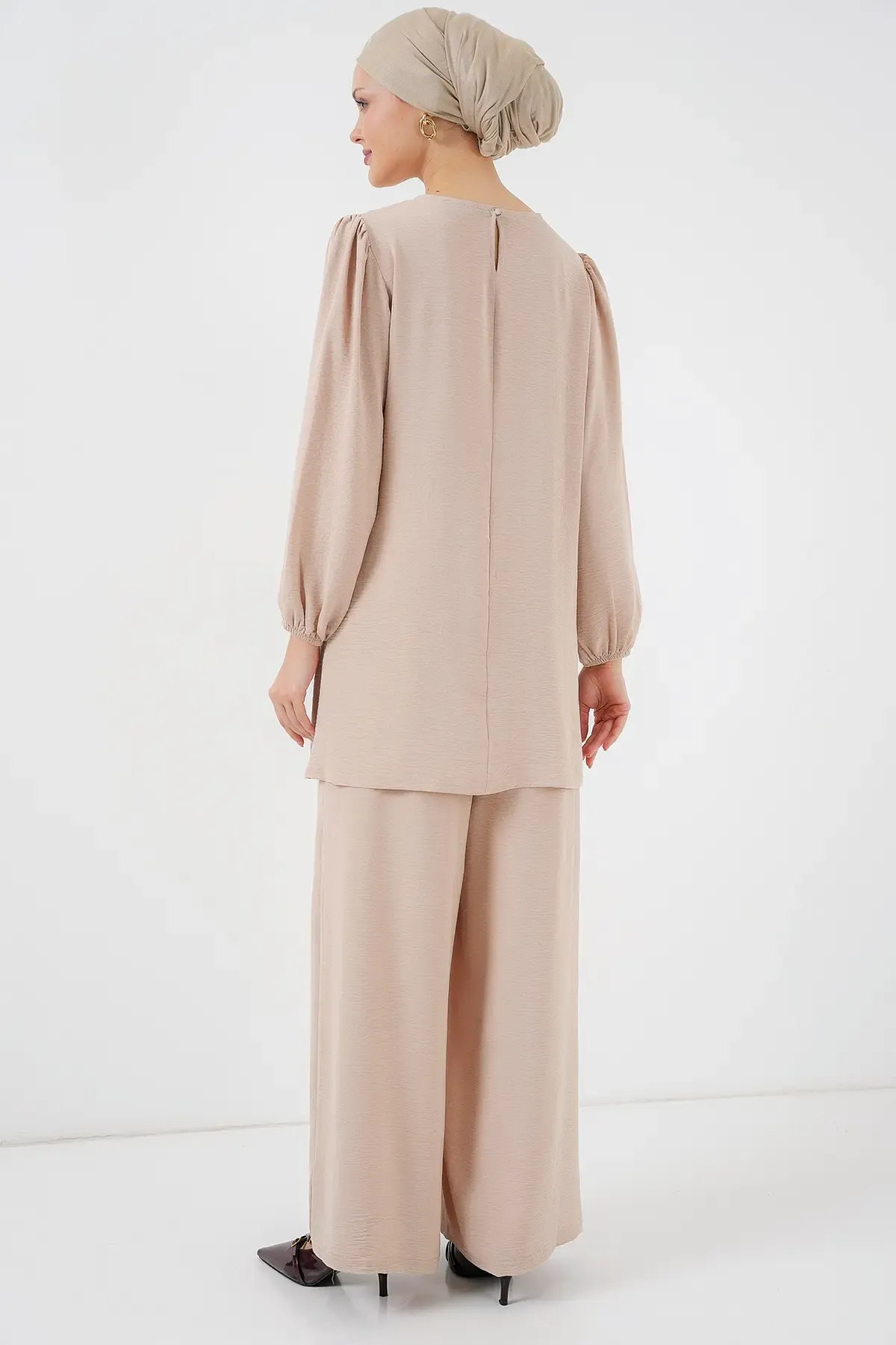 Ayrobin Tunik Pantolon Alt Üst Takım 6712 - Krem