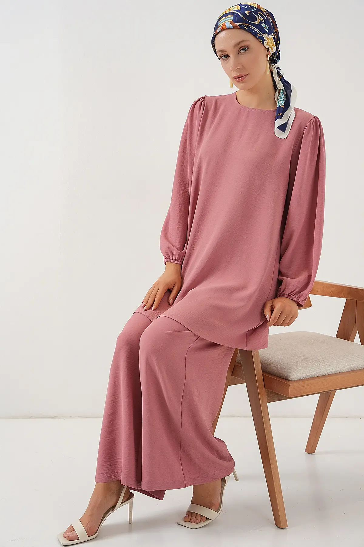Ayrobin Tunik Pantolon Alt Üst Takım 6712 - Pembe