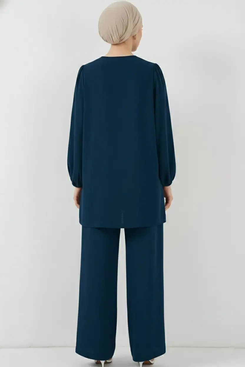 Ayrobin Tunik Pantolon Alt Üst Takım 6712 - Petrol