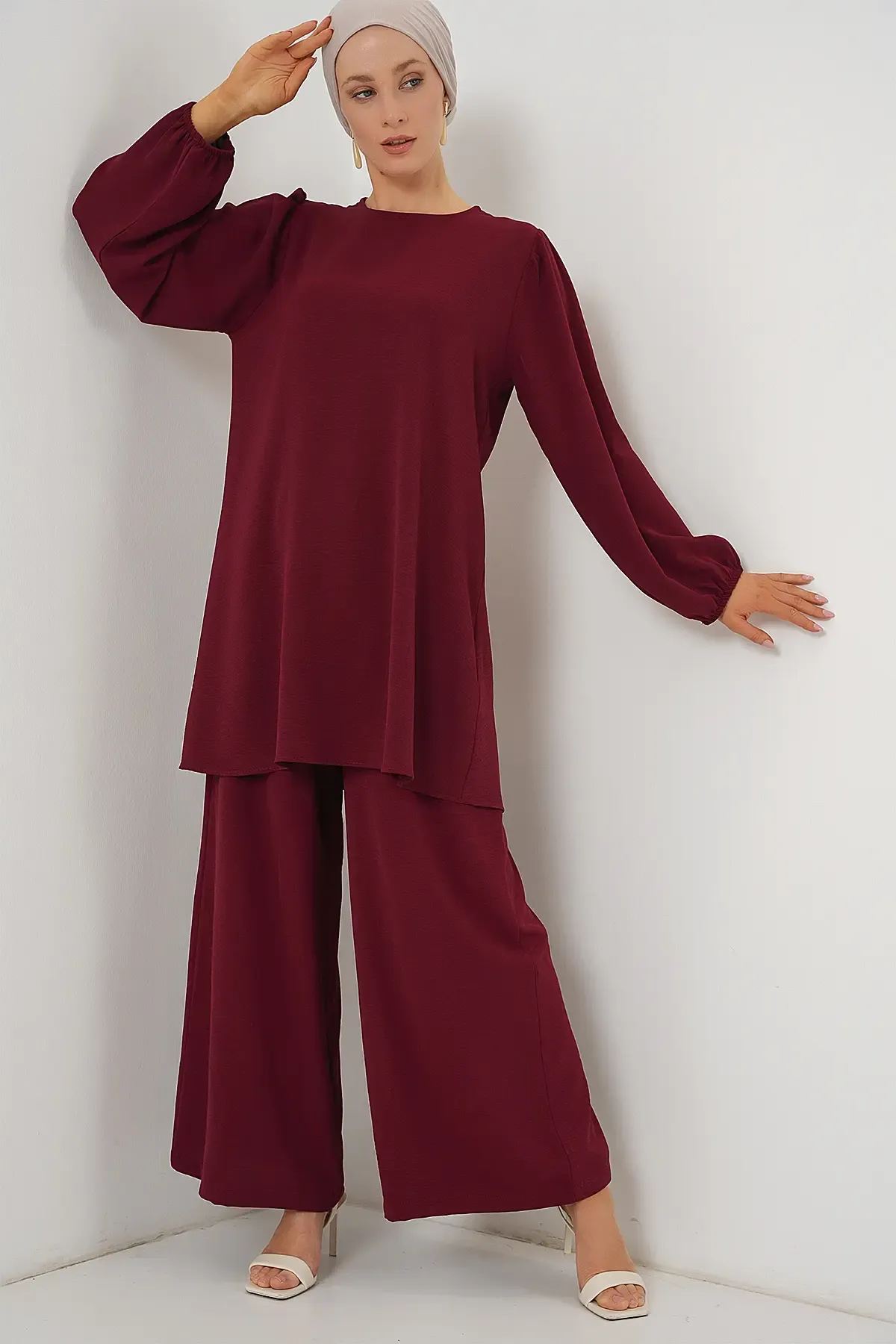 Ayrobin Tunik Pantolon Alt Üst Takım 6712 - Y.Bordo