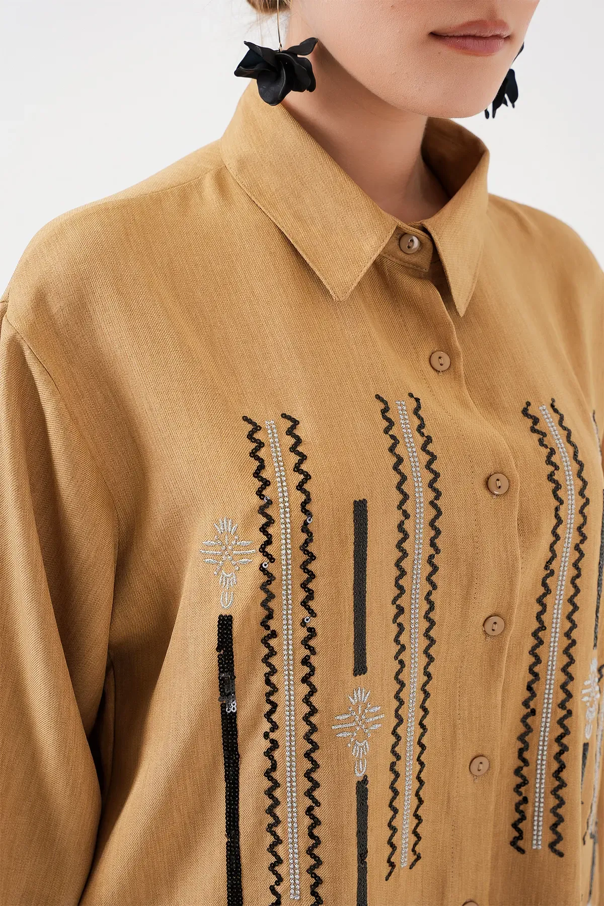 Desenli Tunik Pantolon İkili Takım 6720 - Bisküvi