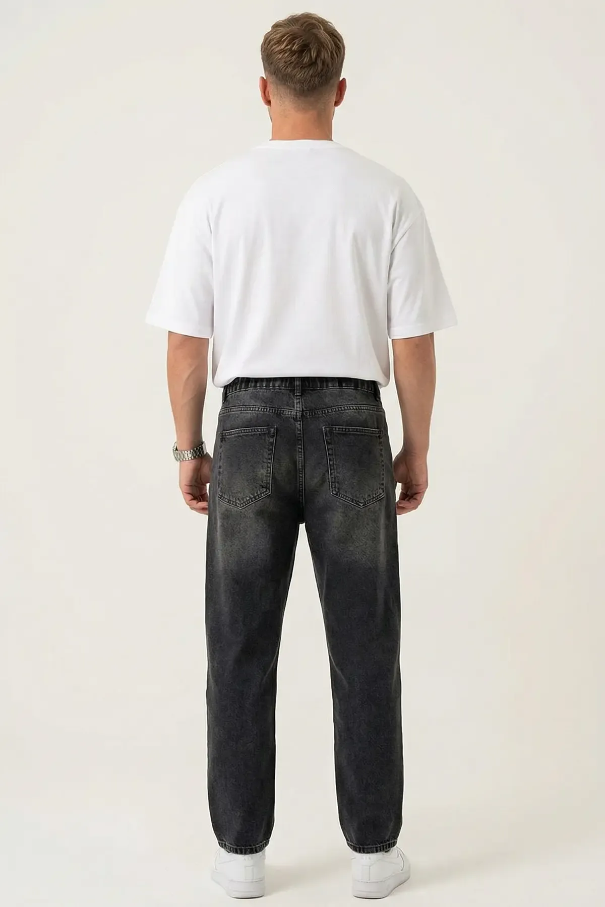 Erkek Rahat Kesim Baggy Jean Pantolon 30075 - Siyah